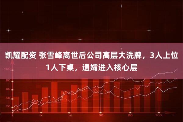凯耀配资 张雪峰离世后公司高层大洗牌，3人上位1人下桌，遗孀进入核心层